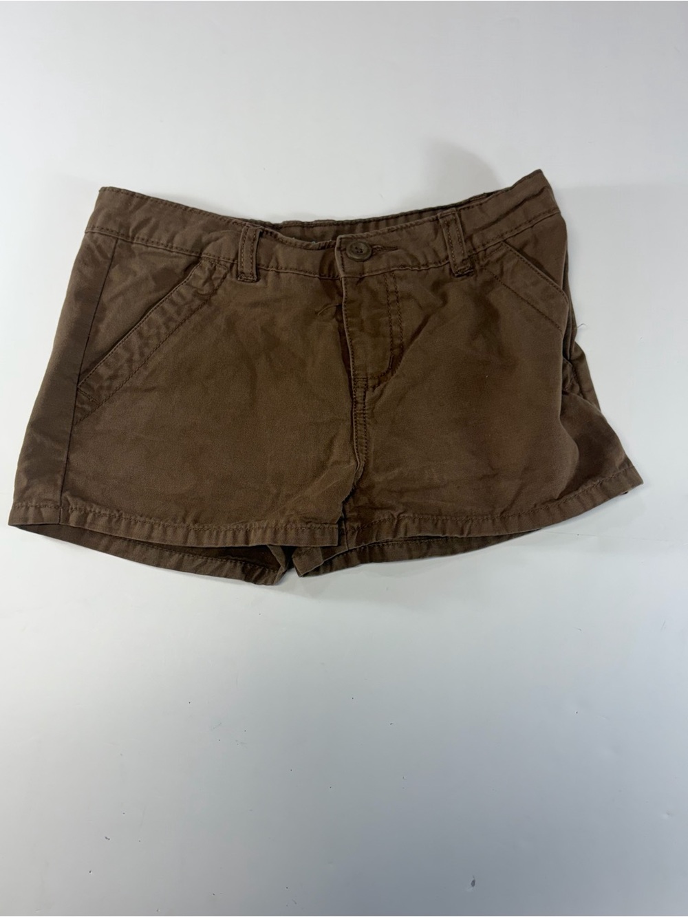 VTG Duck Head Jeans Brown Twill Shorts Size 7 Y2K